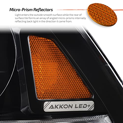 AKKON - [FULL LED High/Low For 09-18 Dodge Ram 1500 2500 3500 Triple Projector Black Headlights w/Sequential Turn Signal - color: Triple Projector Black Housings