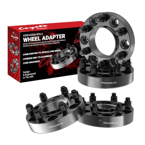 Wheel Accessories Parts 4 Pcs Hub Centric Wheel Spacers Adapters 6x5.5 6x139.7mm 1.25 Inch Thick 95.05mm Hub M14x1.5 14x1.5 Thread Stud Fits Toyota Tacoma Tundra 4-Runner Land Cruiser - size: 1.25" (4 Pack), style: 22+ Tundra 25+ Tacoma (Hub Cebtric)