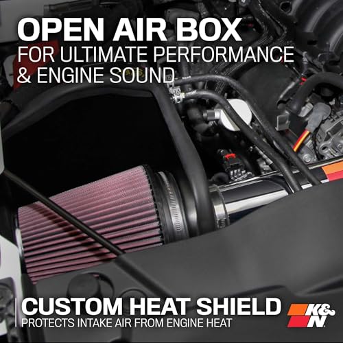 K&N Cold Air Intake System: High-Flow Air Filter, Increase Performance & Towing: Compatible with 2014-2020 Chevy/GMC/Cadillac Silverado 1500, Suburban, Tahoe, Sierra 1500, Yukon, Escalade, 77-3082KP - style: Metal Intake