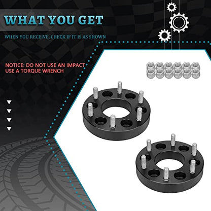 IRONTEK 6x127mm to 6x139.7mm Wheel Spacers & Adapters Change Your Bolt Pattern 6x5 to 6x5.5 (1.25in Thickness, 78.1mm Hub Bore, M12x1.5 Studs) Wheel Adapters 2 PCS - size: 1.25"|6x5.5|2PCS