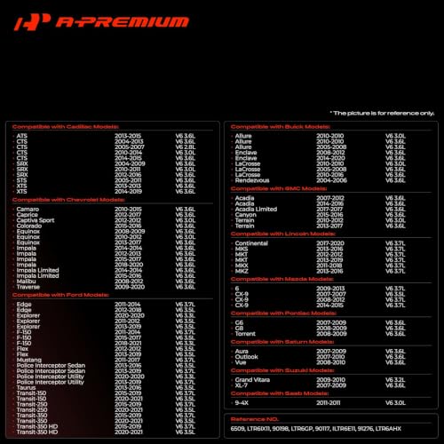 A-Premium Iridium Platinum Spark Plugs Pack of 6, Fine Wire, V6 Engine - style: Pack of 6