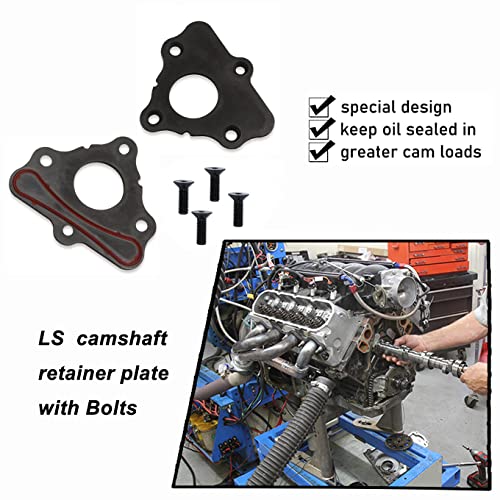 Camshaft Retainer Plate Gasket & LS Cam Thrust Bolt Kit 12589016 Fit for GM