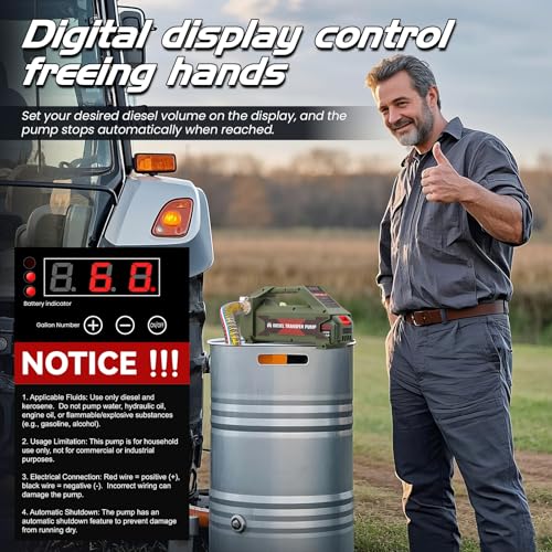 Mxmoonant Fuel Transfer Pump Battery Powered Cordless Diesel Transfer Pump