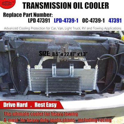 40k Transmission Oil Cooler Kit - color: Black