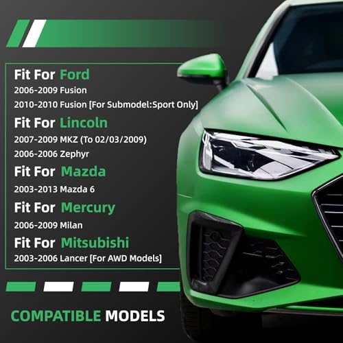 2PC Front Rear Sway Bar End Links for Ford 2006-2010 Fusion, for Lincoln 2007-2009 MKZ, 2006 Zephyr, for Mazda 6 2003-2013, for Mercury 06-09 Milan, for Mitsubishi 03-06 Lancer ‎‎K80250 K80251 - size: K80250 K80251