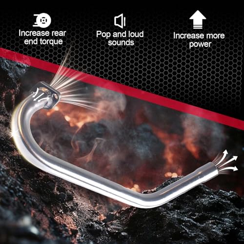 Upgrade Exhaust Pipe With Female Threaded For Coleman Powersports CT200U,CT200U-EX,BT200X,For Predator 212cc 196cc Go Kart& Mini Bike, For Honda GX160,GX200 Sliver - size: silver