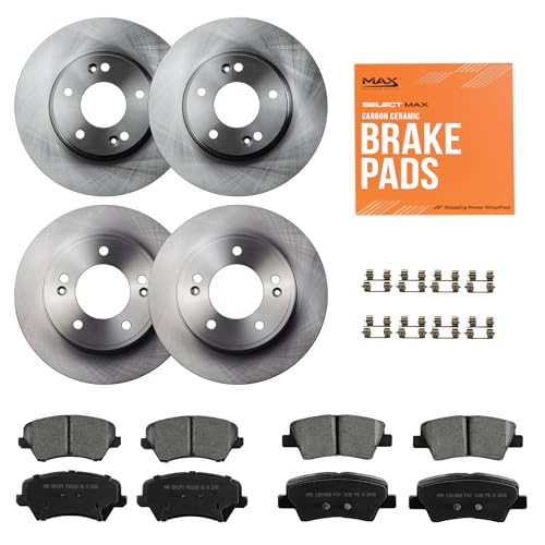 MAX Advanced Brakes Front & Rear Brake Kit for Elantra and Kia Forte - color: ValueMAX, size: KT1483