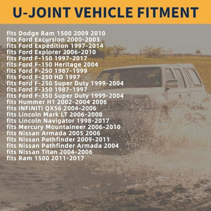 U Joint Rear Drive Shaft Universal Joint Replacement for Ford F-150