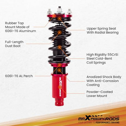 maXpeedingrods Coilovers for Honda Civic 1988-2000, for Honda CRX 1988-1991