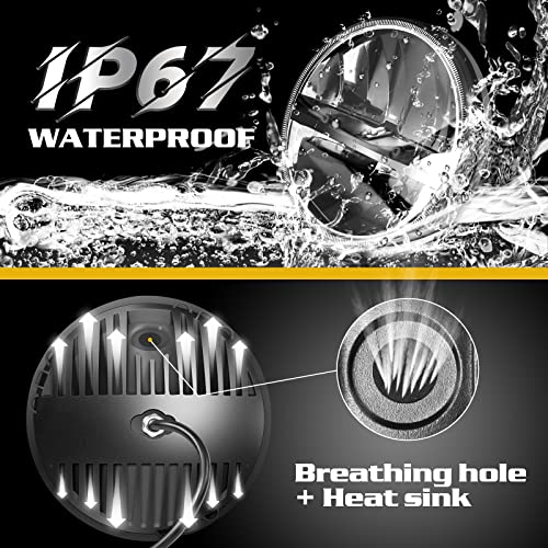 WHDZ 7 Inch Round Led Headlight for Wrangler Cj Jk Tj Motorcycle Offroad Vehicles