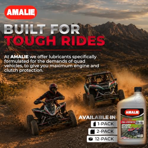 AMALIE Elixir 5W-50 Full Synthetic ATV & UTV Motor Oil (160-72516-56) 1 Quart Bottle, Pack of 12 | Made in USA - size: 1 Quart (Pack of 12)