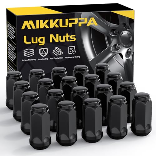 MIKKUPPA M14x1.5 Lug Nuts, Black 20PCS Closed End Bulge Acorn Lug Nuts - color: Black, size: M14x1.5 (20PCS)