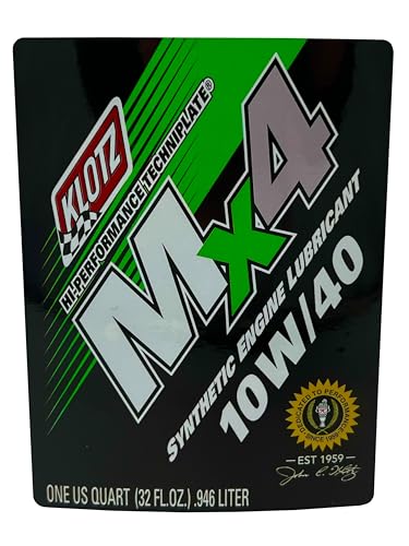 Klotz MX-4 TechniPlate, Hi-Performance Synthetic Motor Oil Lubricant for 4-Stroke Off-Road Racing Motorcycle & ATV Engines | 10W-40 – KL-860 – 1 Quart - size: 10W-40