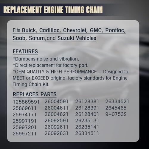 3.6 Timing Chain Kit w/VVT Sprocket for 2.8L 3.0L 3.6L Chevy Equinox Malibu Traverse GMC Acadia Cadillac CTS SRX Buick Enclave V6 Engine engine timing set Replace # 9-0753S 9-0753sx - size: 3.6 Timing Chain Kit w/VVT Sprocket