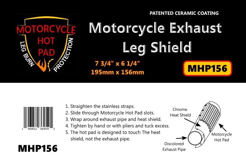 Leg Heat Shield High Temperature Touchable Exhaust Cover Insulation Protector Universal Fit Muffler Guard Silicone for Harley Suzuki Kawasaki Yamaha Honda MHP156