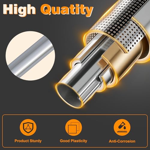 A-KARCK Stainless Steel Mandrel Bends 16 Pcs, 2 Inches 304 Stainless Steel DIY Custom Exhaust Tubing Pipe Straight & U-Bend Kit, Universal Fit - size: 2 inch 16 piece Kit, style: Stainless Steel