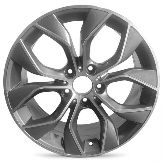 New OEM Replacement Wheel for 2015-2017 BMW X3 18x8 inch Aluminum Rim Machine Face Gun Metal Fit 245/40/R18