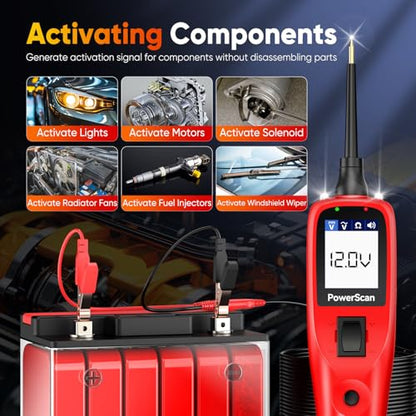Autel PowerScan PS100 Power Circuit Probe Kit 2026, for All 12V 24V Cars - color: Red