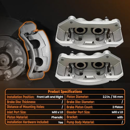 maXpeedingrods for 18-B4891 18B4890 Front Disc Brake Calipers for Dodge Ram - size: 18B4891+18B4890