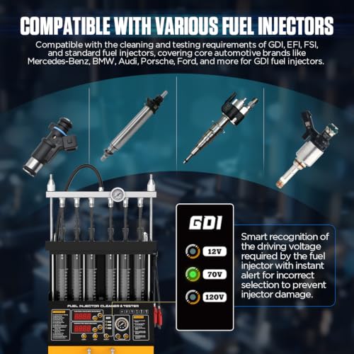 CT450 Heated GDI 6-Cylinder Fuel Injector Cleaning Machine & Tester