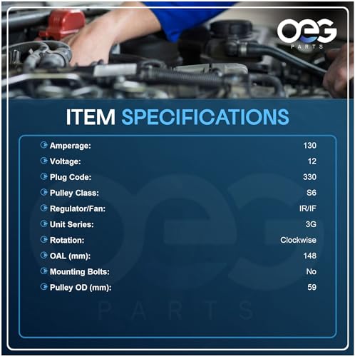 OEG Parts 130A Alternator Fits Ford E-150 Econoline 1992-1996 40014012R