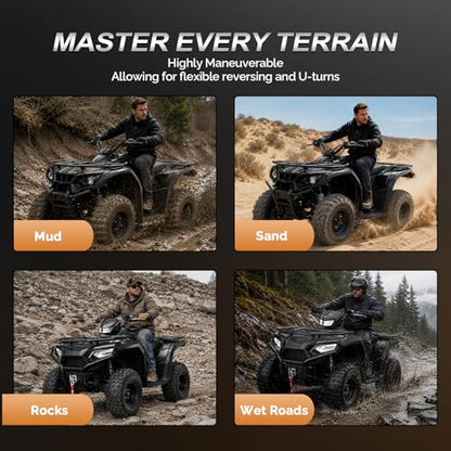 TUFFIOM Set of 2 Minibike ATV Tire, 18x9.5-8/4 Ply Off-Road ATV UTV Tires for All Terrain,Sport Tires Distribute Grounding Pressure,Prevent stuck, Tubeless Trail Tire