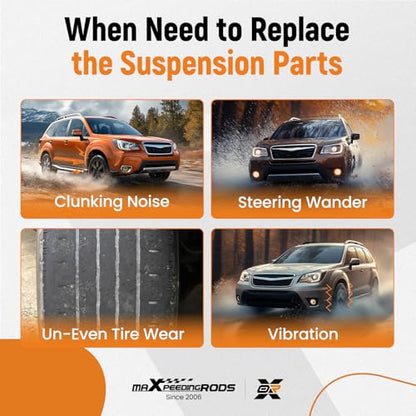 maXpeedingrods 4Pcs Front Lower Control Arms for Subaru Forester 2009-2013 - size: 4Pcs