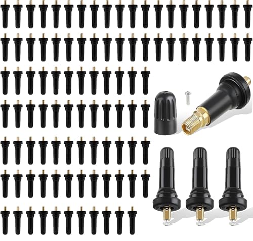 TPMS 17-20008 Rubber Clip-on Tire Pressure Sensor Valve, 100PCS
