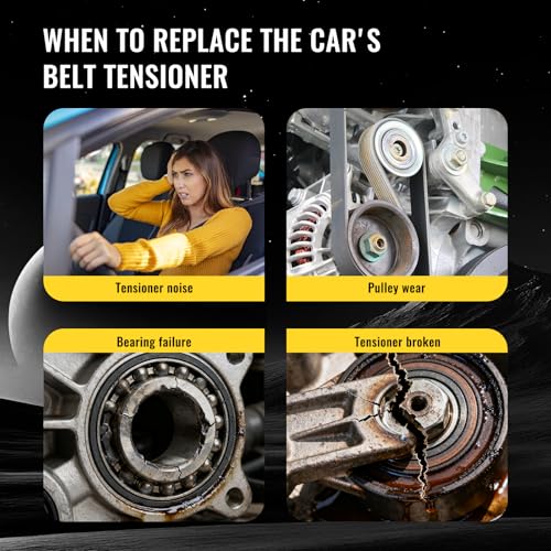 TUCAREST 38104 (For 3.4L 207Cid/3.5L 213Cid) Drive Belt Tensioner Pulley Assembly Fit For 02-07 Bu-ick Rendezvous /05-09 Chevy Equinox, 97-03 Malibu /99-04 Alero /99-05 Po-ntiac Montana [# 12563083]