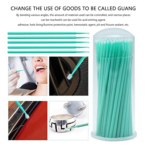 Touch Up Paint Brushes for Automotive Paint Chip Repair Disposable Micro Applicators-100 Pieces Green - style: 2.0MM,Green