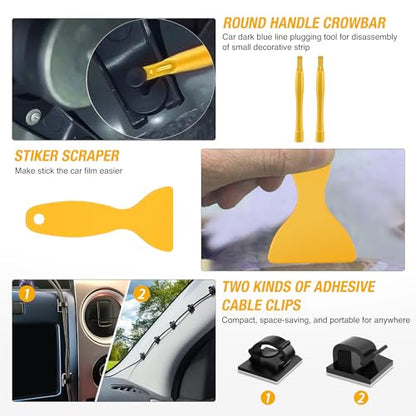 GOOACC 200Pcs Trim Removal Tool Auto Push Pin Bumper Retainer Clip Set - color: 200Pcs Clips Removal Kit Yellow