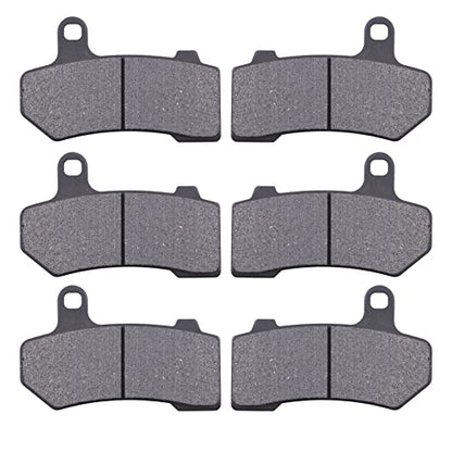 Semi-metallic Front & Rear Brake Pads Set for Harley Touring FLHX Street Glide 2008-2015 Touring FLHTCU Ultra Classic Electra Glide 2008-2015 Harley Touring