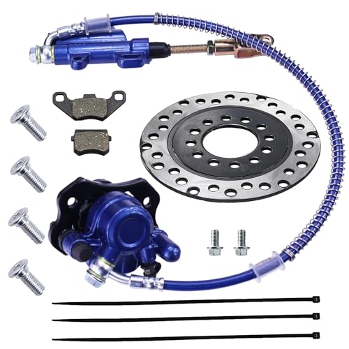 PRO BAT Rear Disc Brake Master Cylinder Caliper Assembly + 158mm/6.22'' - color: Blue