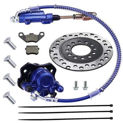 PRO BAT Rear Disc Brake Master Cylinder Caliper Assembly + 158mm/6.22'' - color: Blue