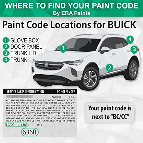 ERA Paints WA331D - Silvermist Metallic for BUICK Exact Match Automotive Touch Up Paint Spray - Premium Kit