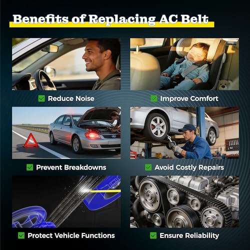 AC Belt 12576447 for 1999-2008 Chevy Silverado/Tahoe/Suburban - size: 4PK960-960mm