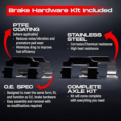 R1 Concepts Brake Kit Fits 2010-2015 Lexus RX350, RX450h - style: Brake Kit Semi-Metallic