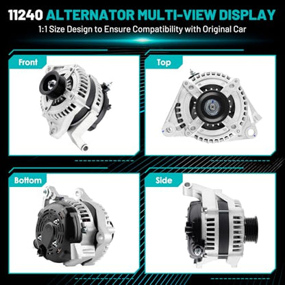11240 Car Alternator Fit for Jeep Grand Cherokee Liberty Commander - size: 11240N for Grand Cherokee for Durango 3.7 4.7L