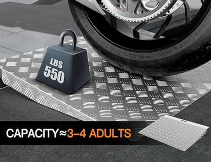 31" x 25" Aluminum Threshold Ramp for Doorways, 550 lbs Capacity - size: 31"x24.5" for 2"-6"