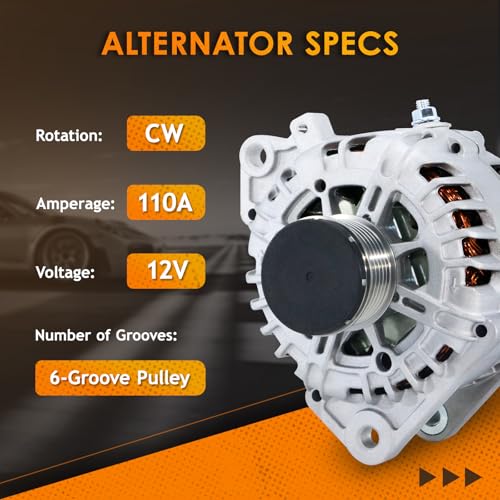 DynaVim Parts New 3-PIN Alternator For Nissan Altima 2007-2012 2.5L 11258N - size: 11258N