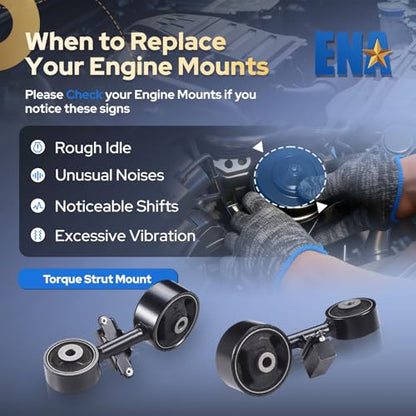 ENA Front Engine Torque Strut Mount Compatible with Toyota 2004-2008 Camry 2002-2006 Solar 2.4L Automatic Replacement for A4204