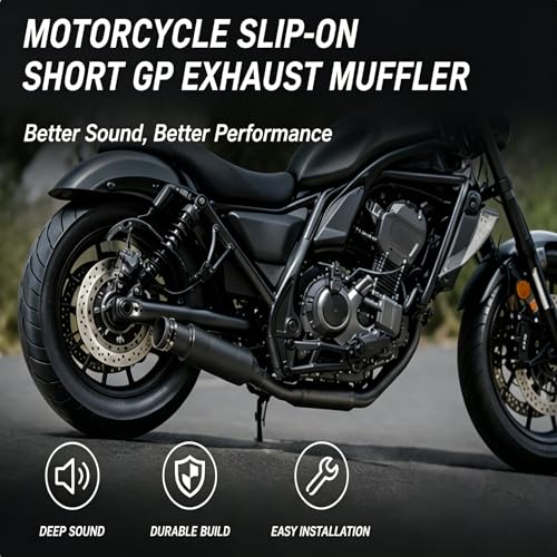 Motorcycle Exhaust Muffler Replacement for Honda Rebel CM300 CM500 CM1100