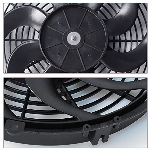 Mupera 14 Inch Electric Radiator Cooling Fan Push/Pull w/Mount Kit 2Pcs - size: Curved-2Pcs X14 inch