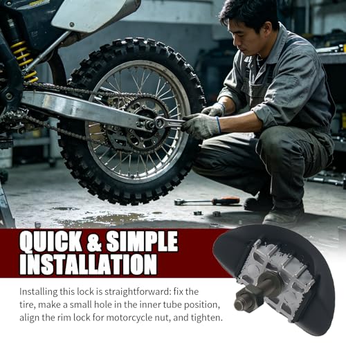 1.6" Motorcycle Rim Lock,Molded Rubber Motorcycle Wheel Lock for Rim Heavy Duty Avoids Inner Tube Damage,Professional Anti-Wear Rims Dirt Bike Locks Motorcycles Accessories