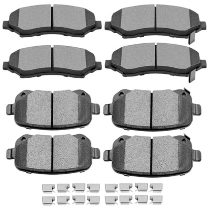 SCITOO Brake Pads Kits Front Rear Fit For Chrysler For Town & Country 08-12 - size: Front D1327 & Rear D1326