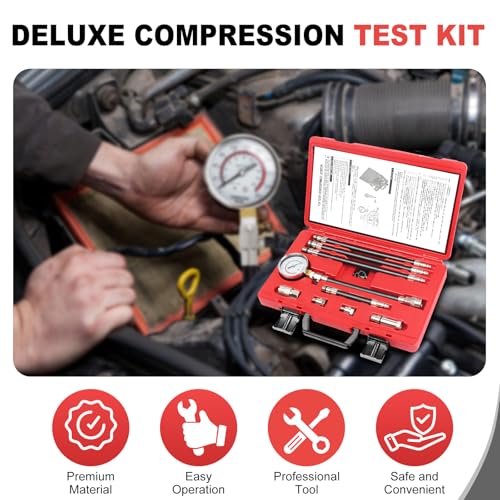 Petrol Compression Test Kit, Engine Compression Tester,2-3/4