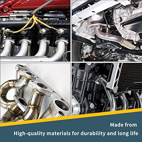 Exhaust Flange Bolts Quick Fix Repair Pipe Kit w/Gasket & Hardware, 1.75'' Inch OD 2 Bolts T304 Stainless Steel Universal Flange Replacement Kit - size: 1.75"OD-2 Bolts