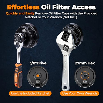 11 Piece Oil Filter Socket Wrench Set