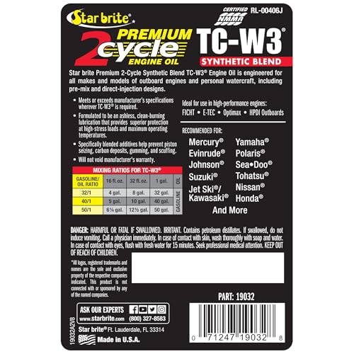 STAR BRITE TCW3 2-Stroke Engine Oil Synthetic Blend - style: 32 oz