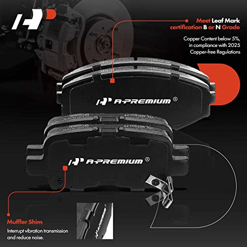 A-Premium Front and Rear Drilled Slotted Brake Rotors and Ceramic Pads Kit - style: 2002-2004 (Drilled & Slotted)